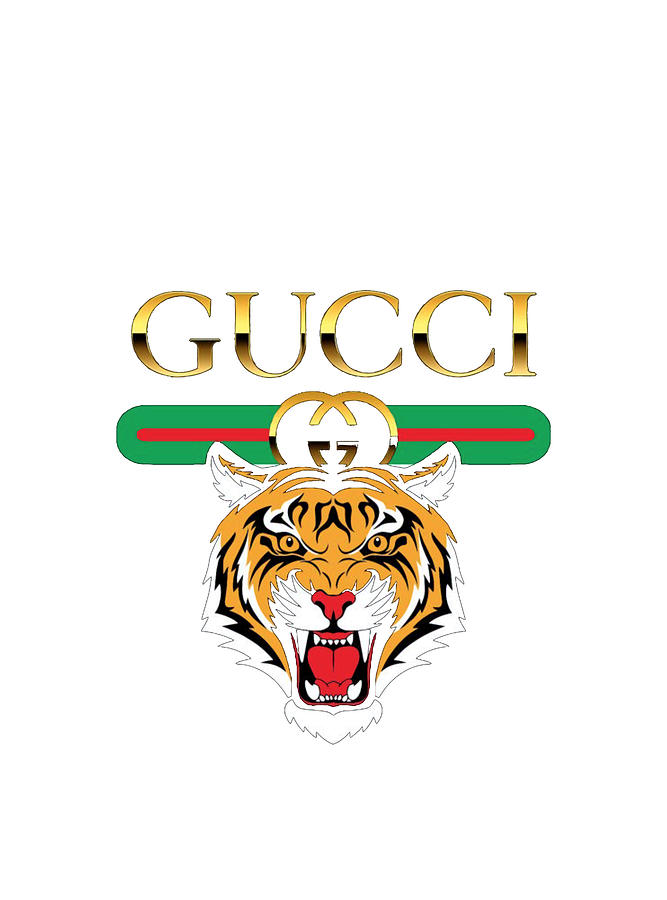 Gucci Tiger Art Logo Design Digital Art by Loka Loki