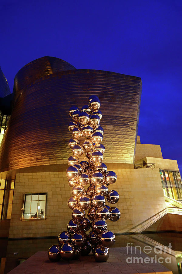 Guggenheim Museum at Twilight Bilbao Spain Photograph by James Brunker