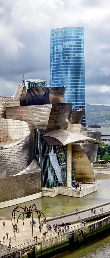 Guggenheim Museum Bilbao and Iberdrola Tower Photograph by Weston Westmoreland