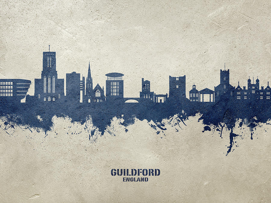 Guildford England Skyline #40 Digital Art by Michael Tompsett