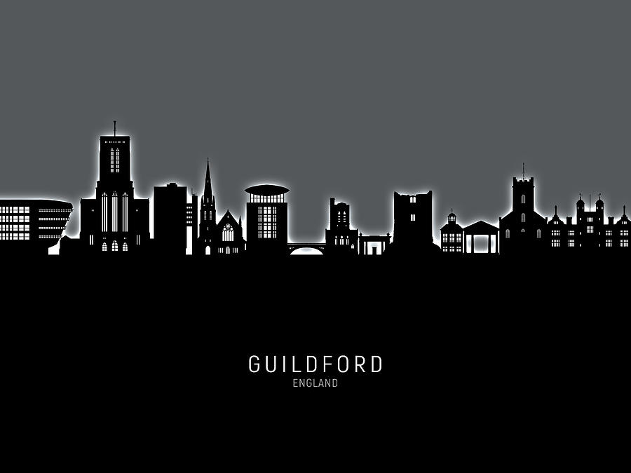 Guildford England Skyline #43 Digital Art by Michael Tompsett