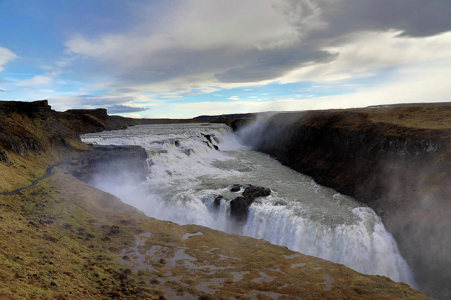 Guillfoss Waterfall Iceland Photograph by Richard Krebs
