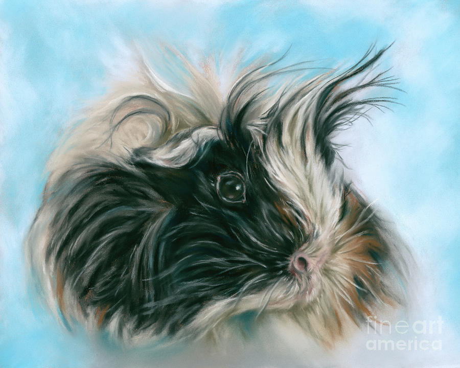 Guinea Pig with Wild Hair Painting by MM Anderson