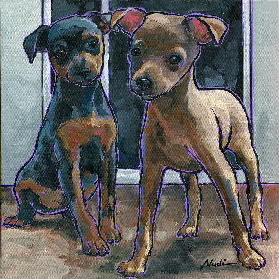 Guinness and Bailey Painting by Nadi Spencer