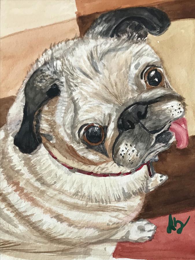 pug old painting