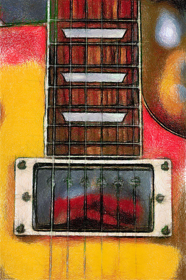 Guitar 2 Mixed Media by Anthony M Davis