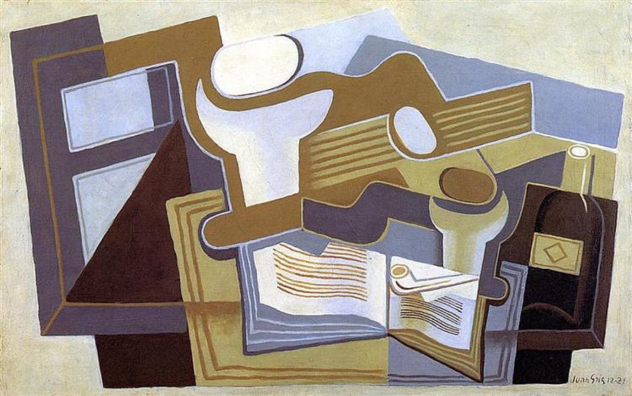 Guitar and Fruit Dish Painting by Juan Gris | Fine Art America