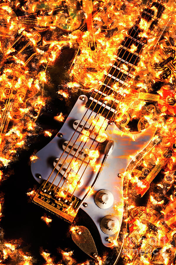 Guitar and grill Photograph by Jorgo Photography