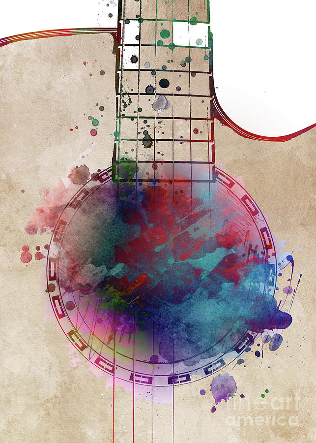 Guitar art 19 #guitar #music Digital Art by Justyna Jaszke JBJart