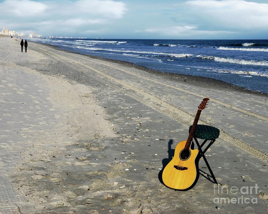 Guitar at Myrtle Beach Photograph by Bob Pardue