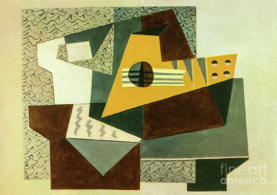Guitar by Pablo Picasso 1920 Painting by Pablo Picasso