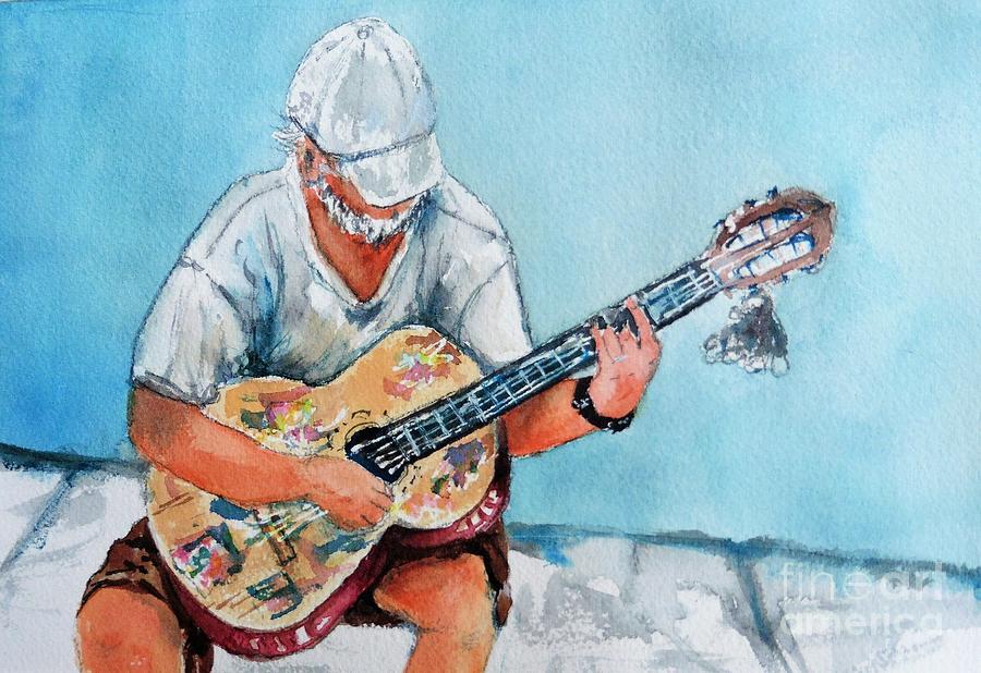 Guitar Guy Painting by Sonia Mocnik