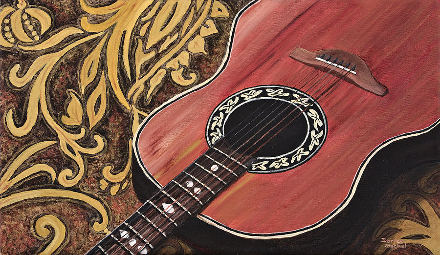 Guitar Hawaiian Style Painting by Darice Machel McGuire