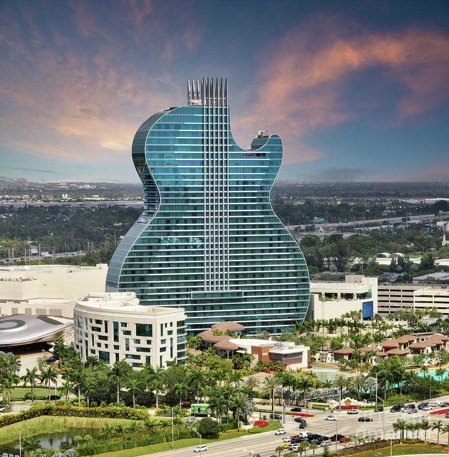 Guitar Hotel and Casino Hardrock Hotel Hollywood Florida Photograph by