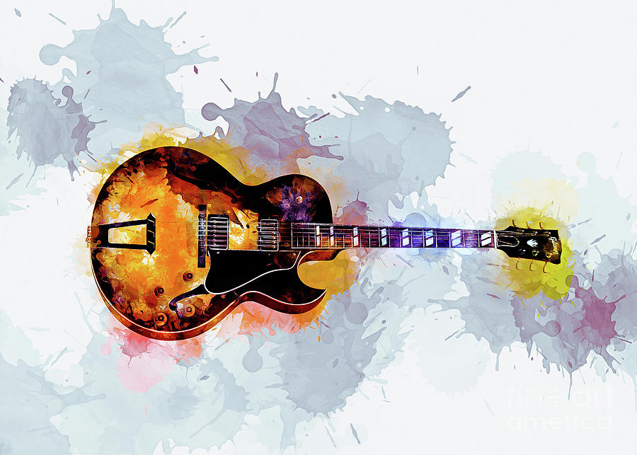 Guitar Ink Art Digital Art by Ian Mitchell