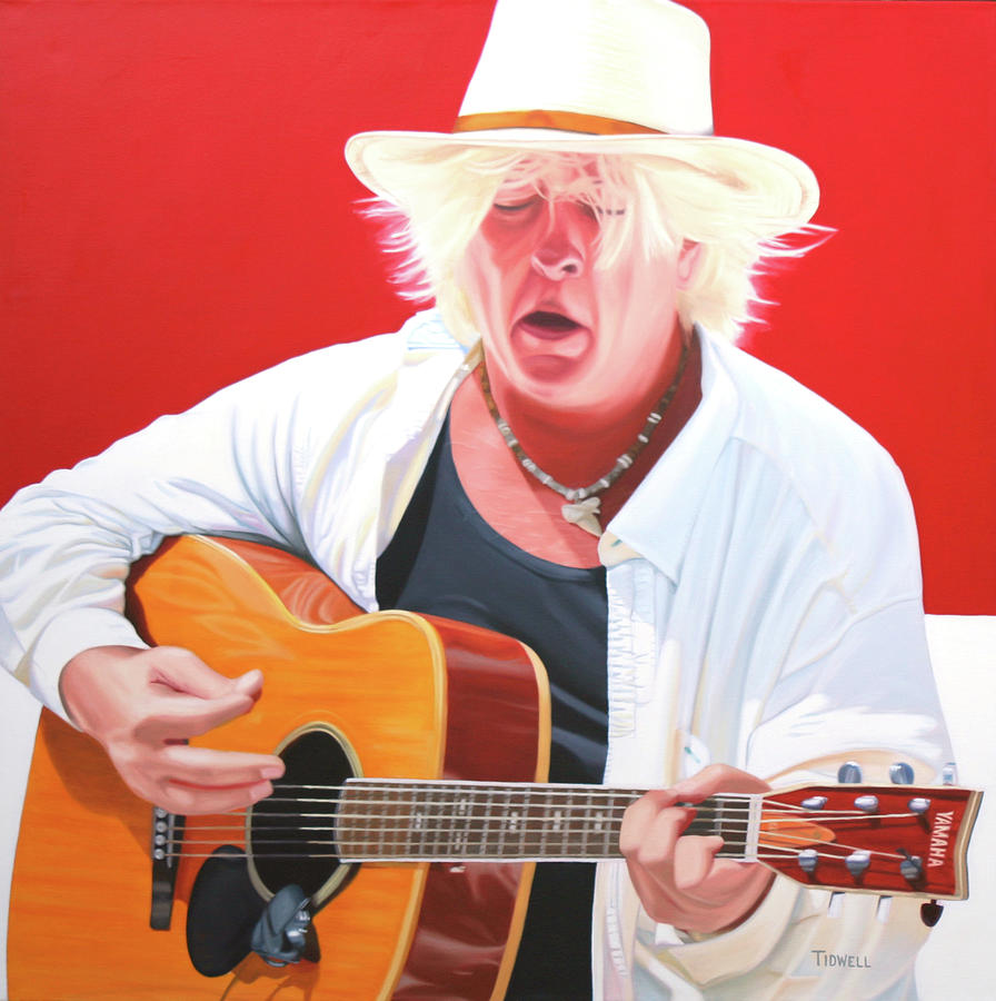 Guitar Man Painting by Deborah Tidwell Artist