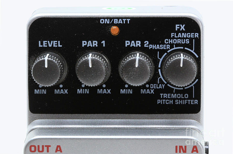 Guitar music effects control Photograph by Tom Conway