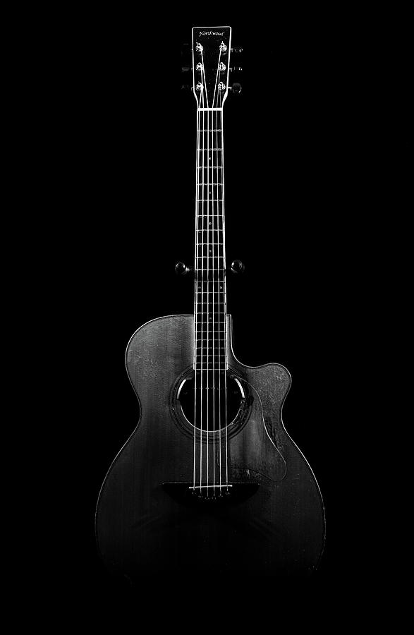 Guitar Still Life Photograph - Guitar on Black by Robert Hayton