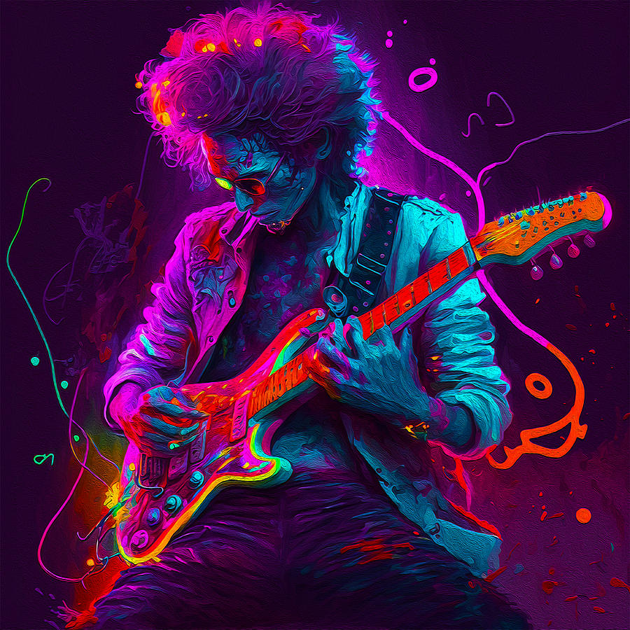 Guitar Player Digital Art by Dan Fugitt - Fine Art America