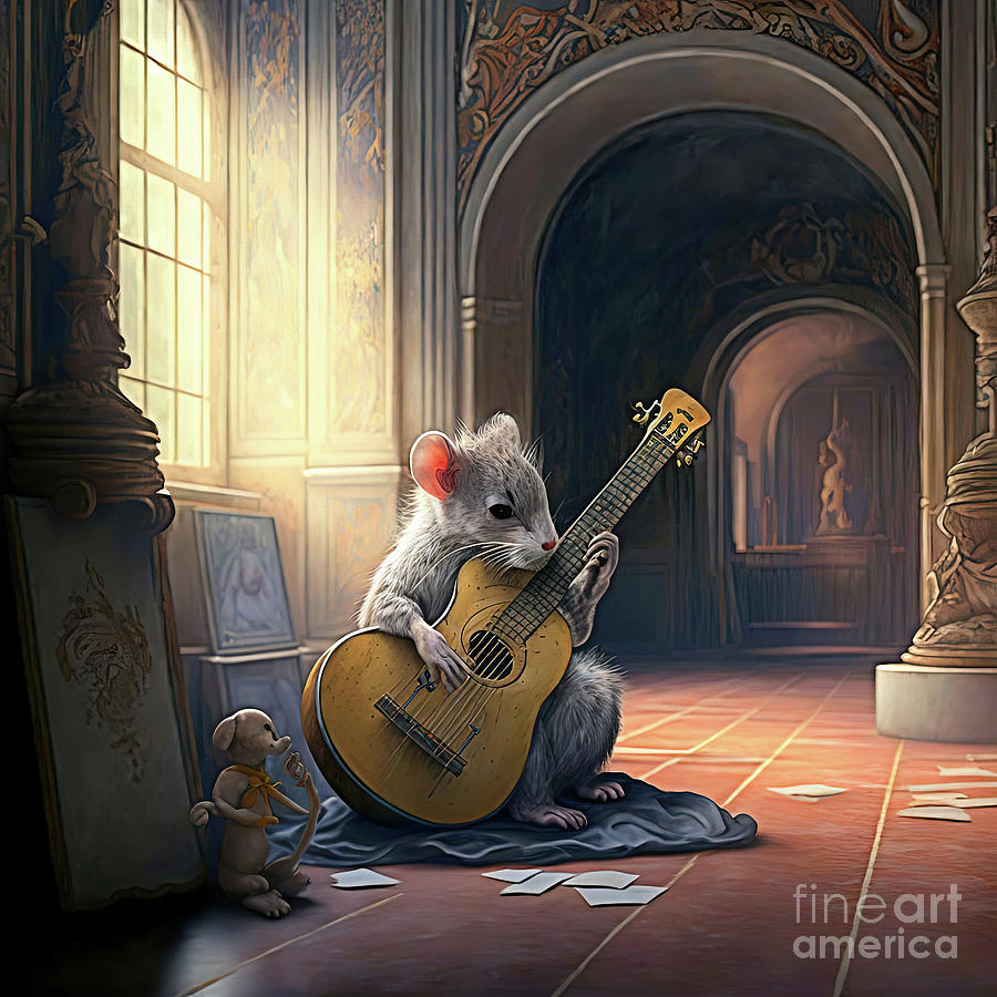 Guitar Player Digital Art by Elaine Manley