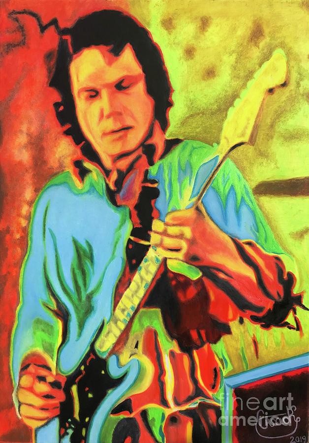 Guitar player Painting by Emsad Kapic - Fine Art America