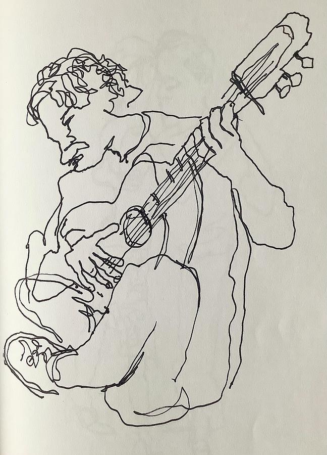 Guitar Player Mixed Media by James Huntley