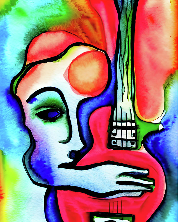 Guitar Playing Woman Digital Art by Bob Pardue Guitar Playing Woman Digital Art by Bob Pardue
