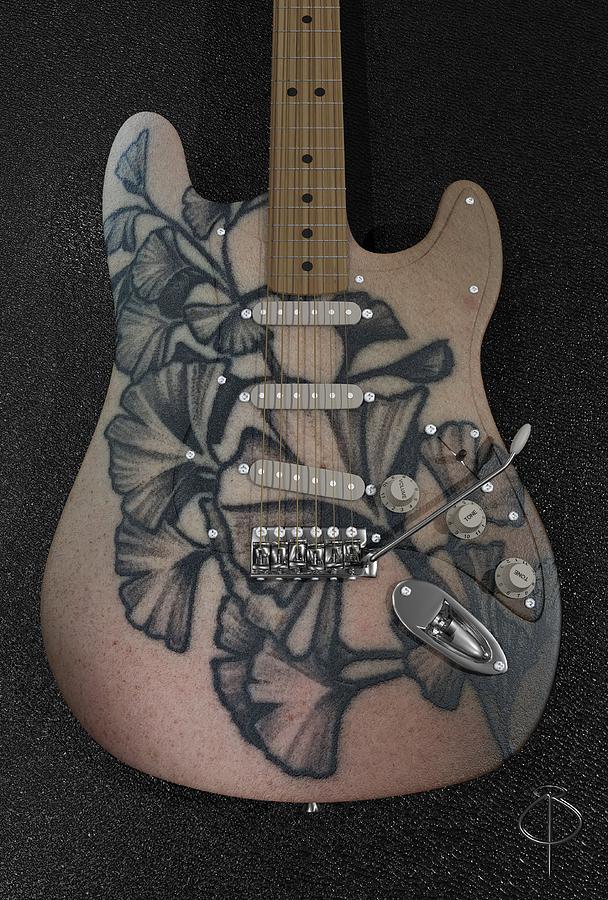 Guitar Skinned Digital Art by James Barnes