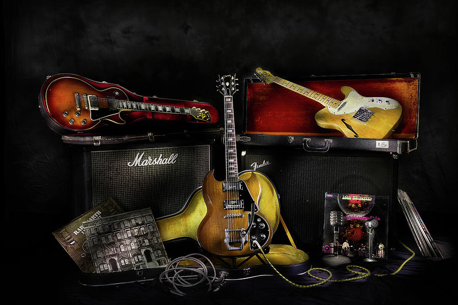 Guitars and Amps Photograph by Steve Templeton