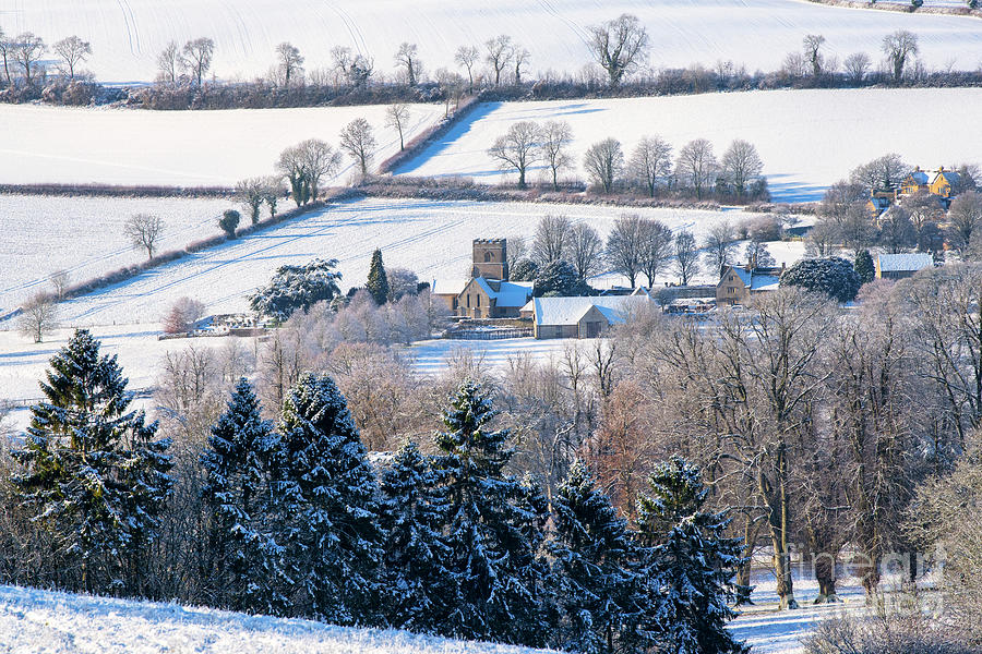 Guiting Power in the December Snow Photograph by Tim Gainey