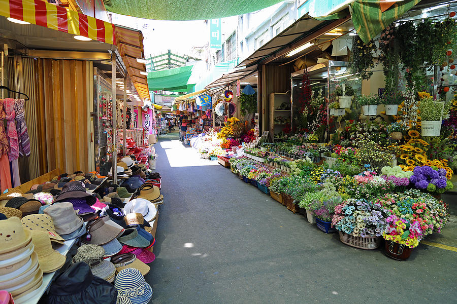 Gukje Market, Busan, Korea Photograph by Elizabeth Beard