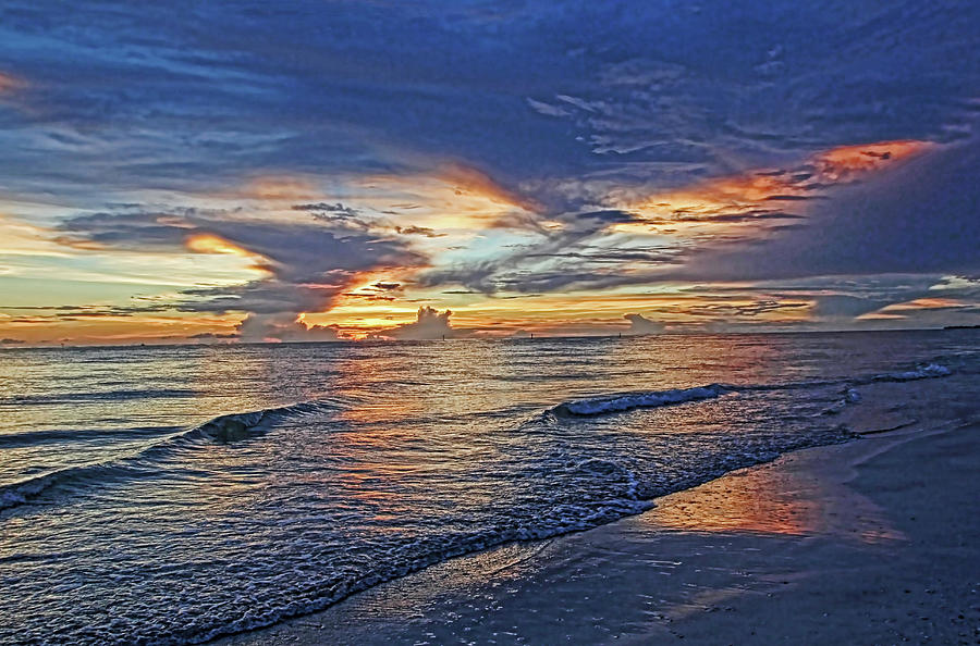 Gulf Beach At Sunset  Photograph by HH Photography of Florida