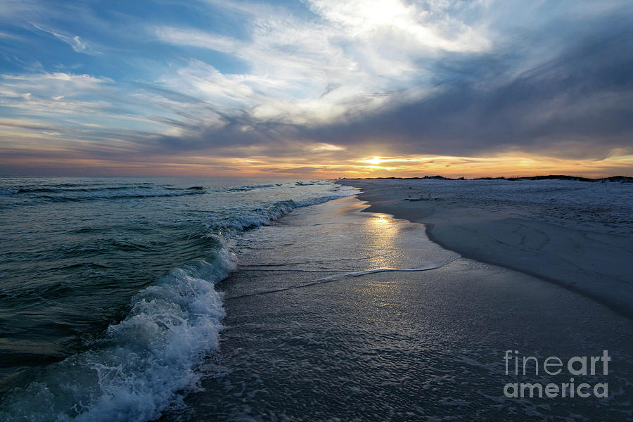 Gulf Coast Sunset and Waves Photograph by Beachtown Views