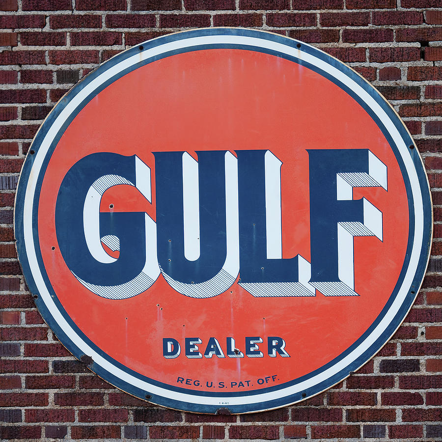 Gulf dealer sign 001 Photograph by Flees Photos