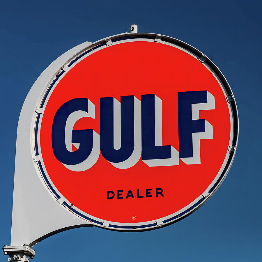 Gulf dealer sign 002 Photograph by Flees Photos