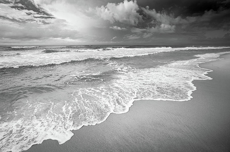 Gulf Islands National Seashore As The Storm Approaches In Black And White Photograph by Jordan Hill