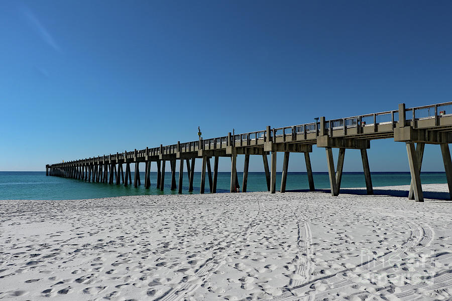 Architecture Photograph - Gulf Pier Pensacola Beach  by Christiane Schulze Art And Photography