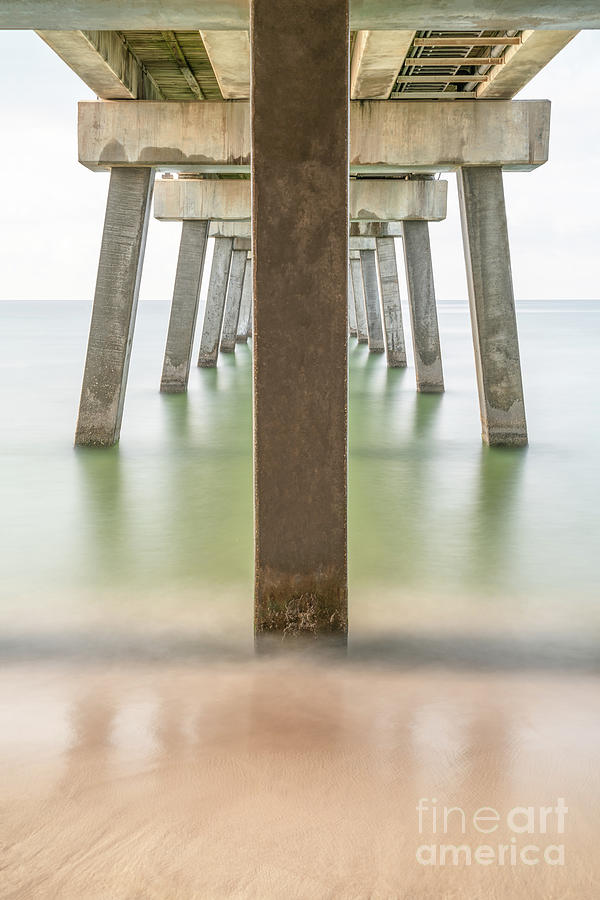 Gulf Shores Beach Pier Pilings Photo Photograph by Paul Velgos