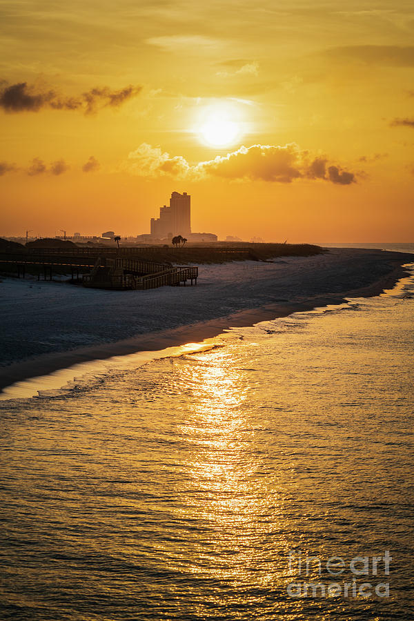 Gulf Shores Beach Sunrise Photo Photograph by Paul Velgos