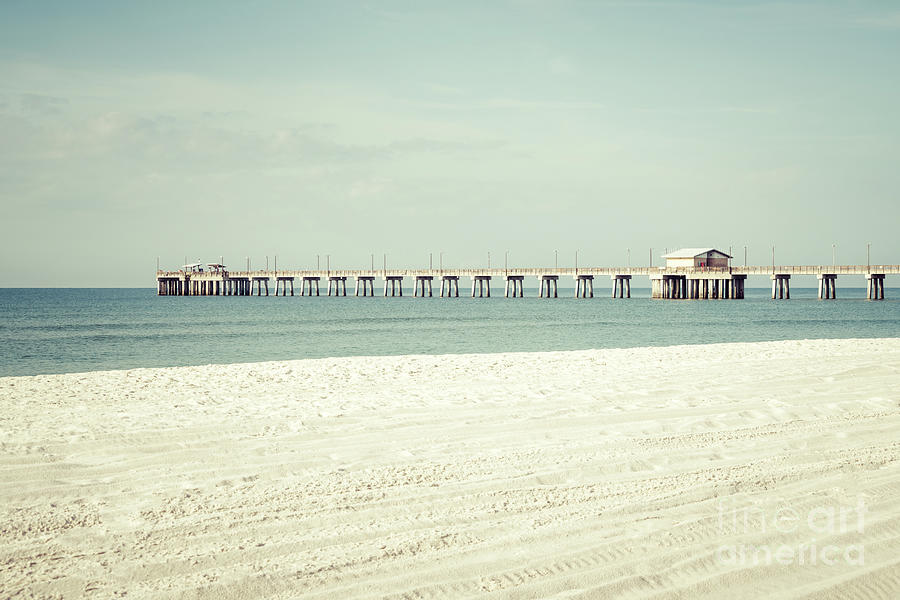 Gulf Shores Pier and Public Beach Photo Photograph by Paul Velgos