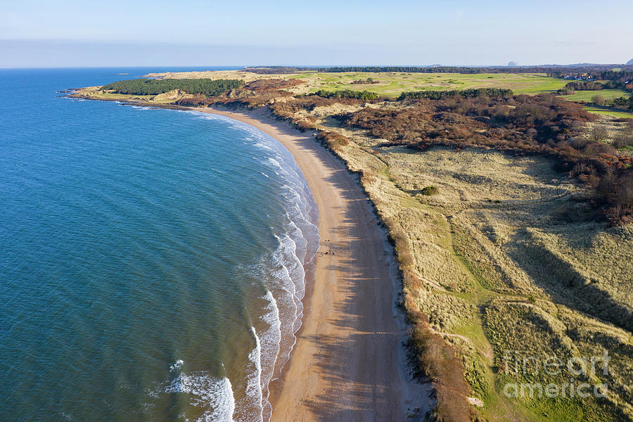 Gullane beach and dunes in East Lothian, Scotland Photograph by Iain ...