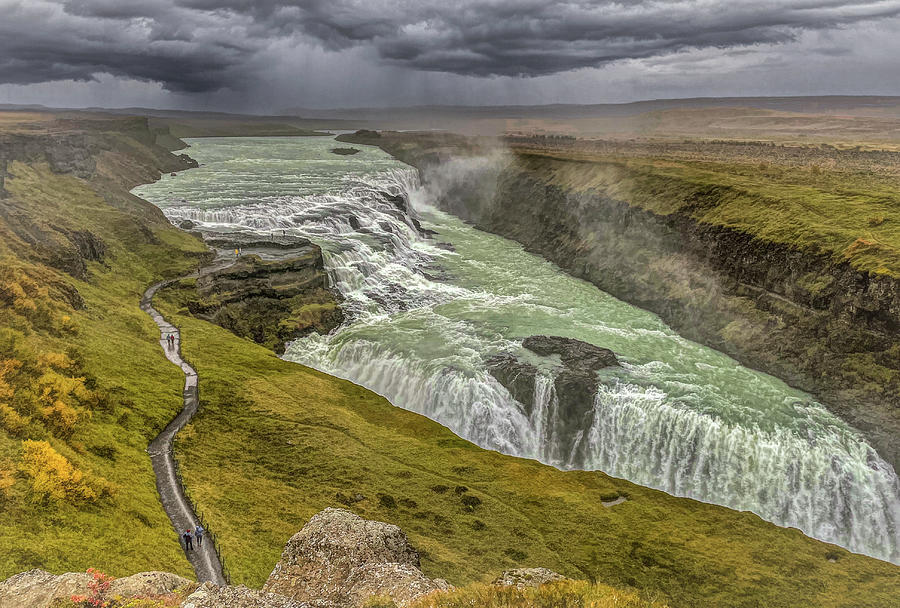 Gullfoss Falls, Iceland Photograph by Marcy Wielfaert