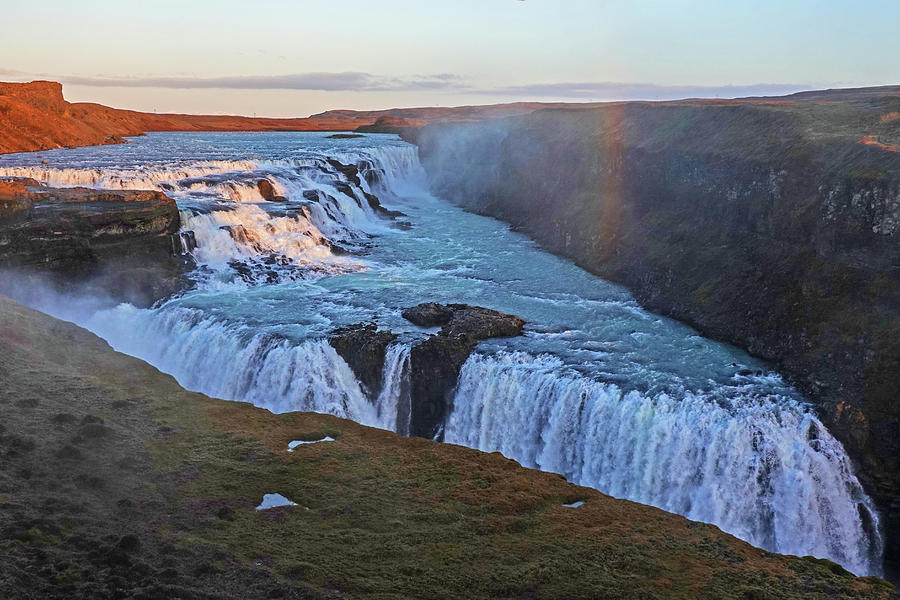 Gullfoss Waterfall Rainbow Thingvellir National Park Iceland Photograph by Toby McGuire