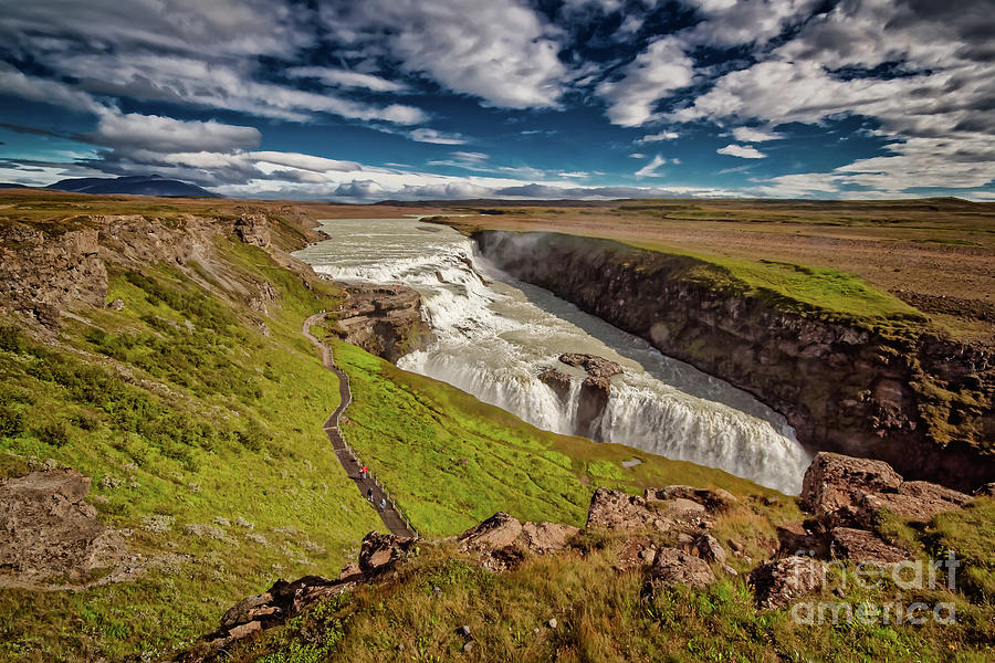 Gullfoss Waterfalls In Iceland Photograph