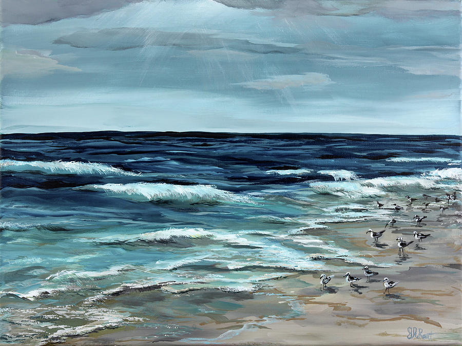 Gulls at Jeremy's Inlet Painting by Jaidra DuRant - Fine Art America