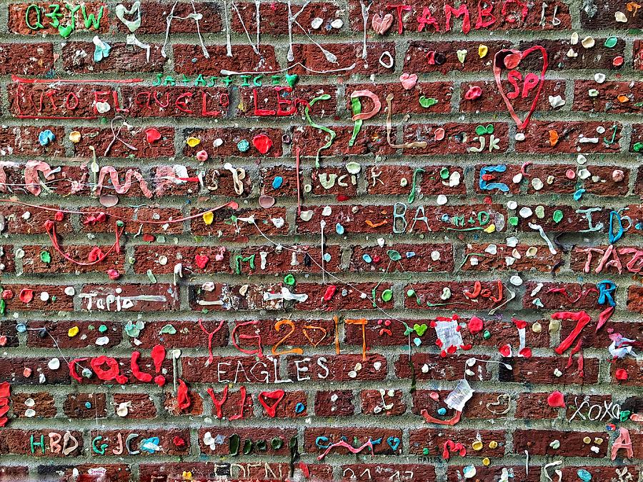 Gum Wall Graffiti  Photograph by Jerry Abbott