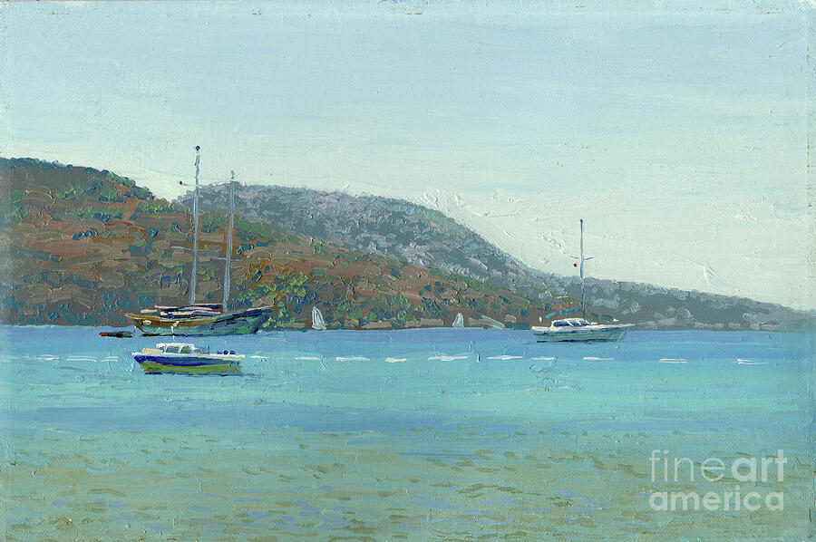 Gumbet. Harbor Painting
