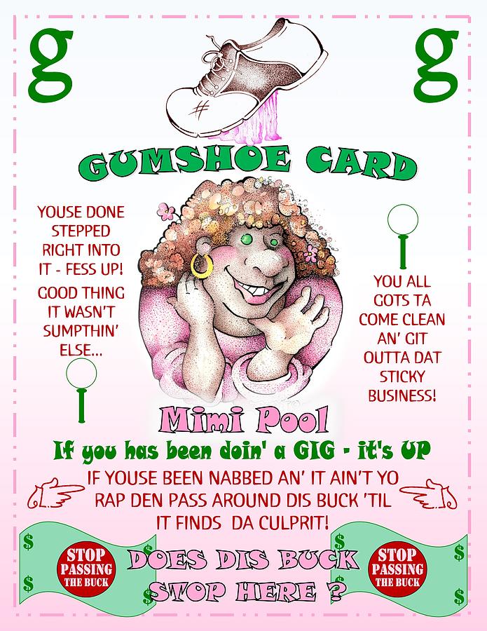 Gummed Shoe Card Mixed Media