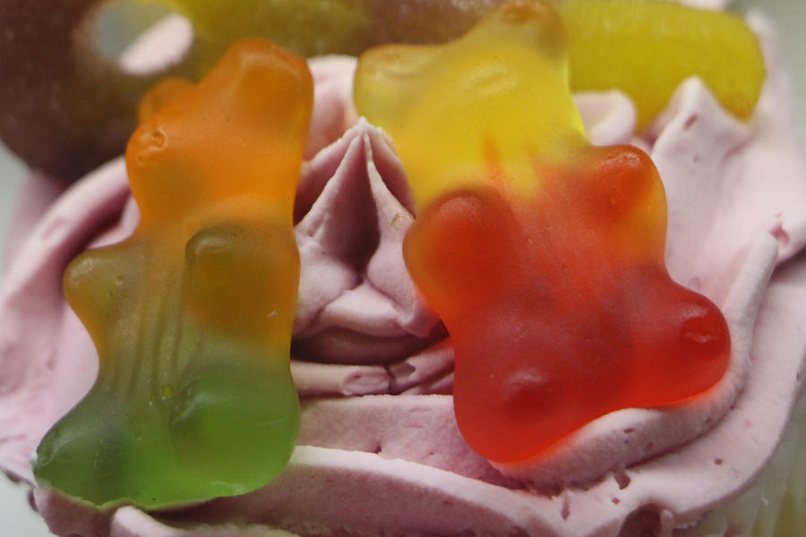 Gummy Bears Cupcake by The Art Of Marilyn Ridoutt-Greene Gummy Bears Cupcake by The Art Of Marilyn Ridoutt-Greene