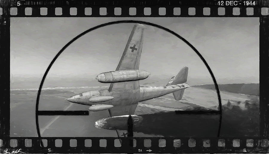 World War Two Digital Art - Gun Camera Art - Me-262 by Tommy Anderson
